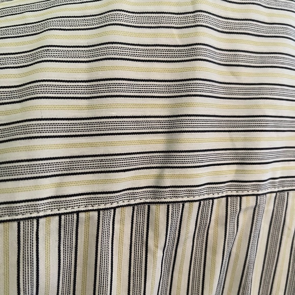 CAbi White Striped Waist Detail Button Down Blouse #974 M - Picture 11 of 11